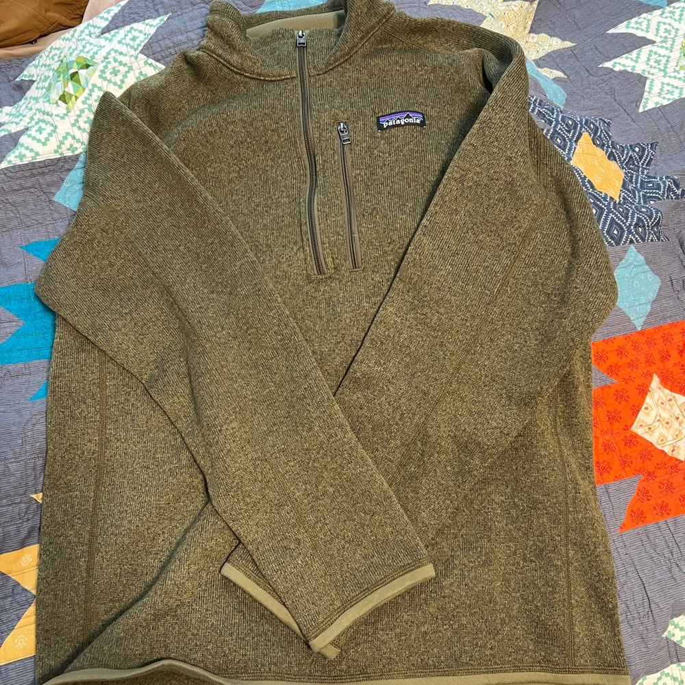 Olive Green Patagonia Half Zip